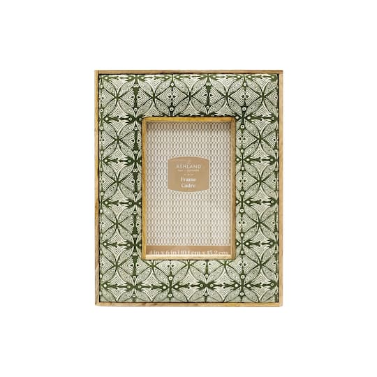 4" x 6" Green & White Pattern Tabletop Frame by Ashland®